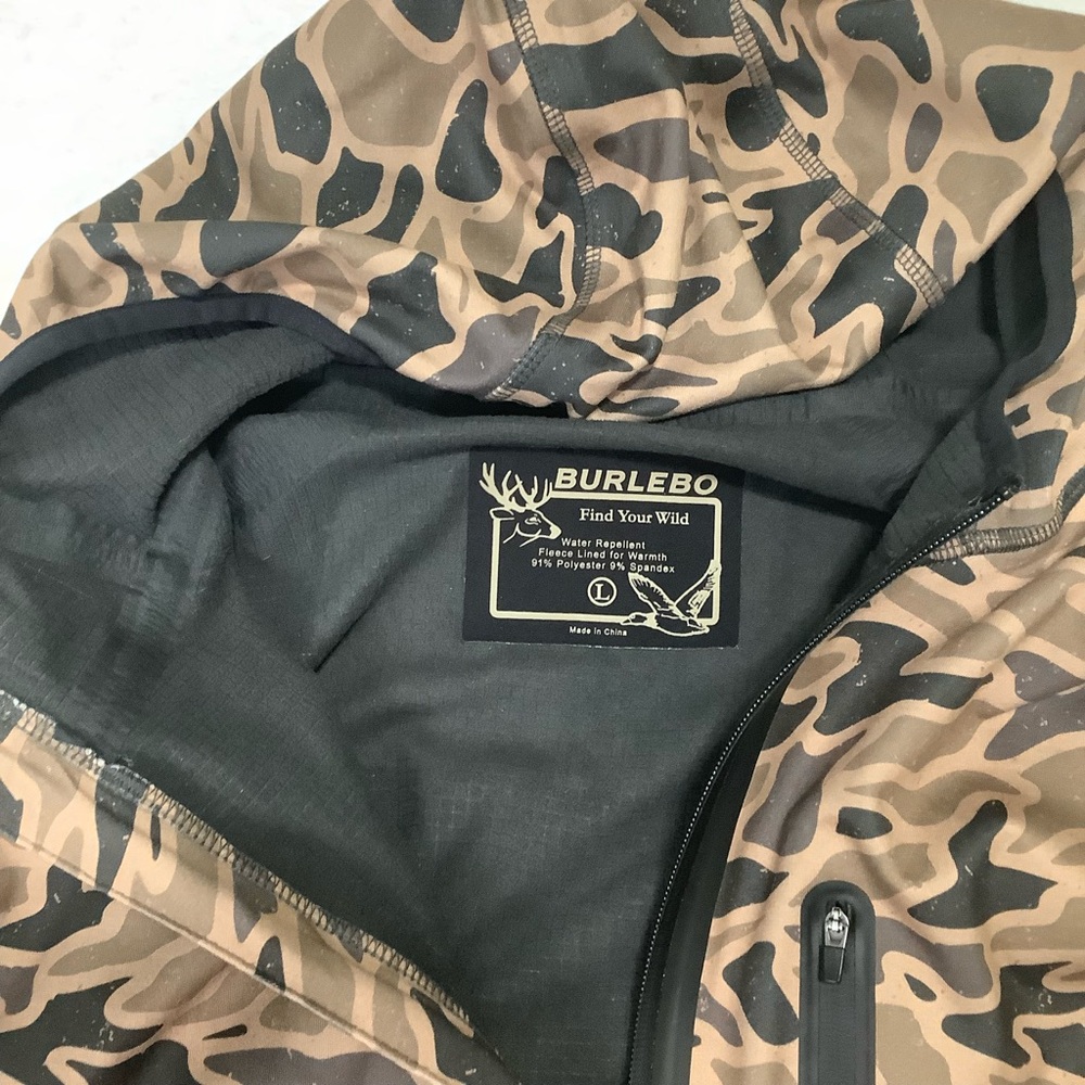 Burlebo Duke Tech Mid-layer Pullover Sz Large Gauge Camo - Picture 5 of 7